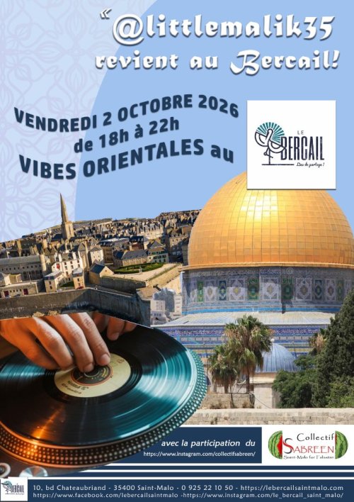 @littlemalik35 revient au bercail, vendredi 2 octobre 2026, vibes orientales au bercail.